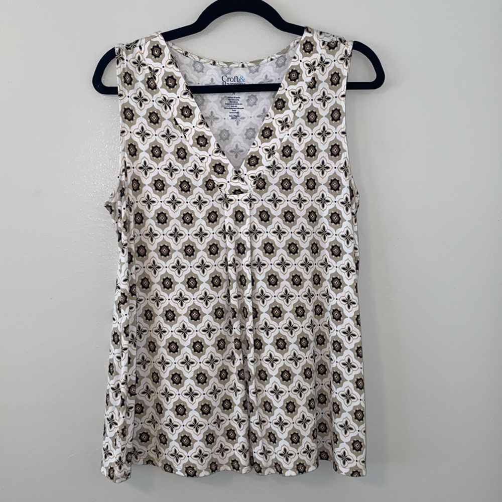 Croft & Barrow Mandela Print Top